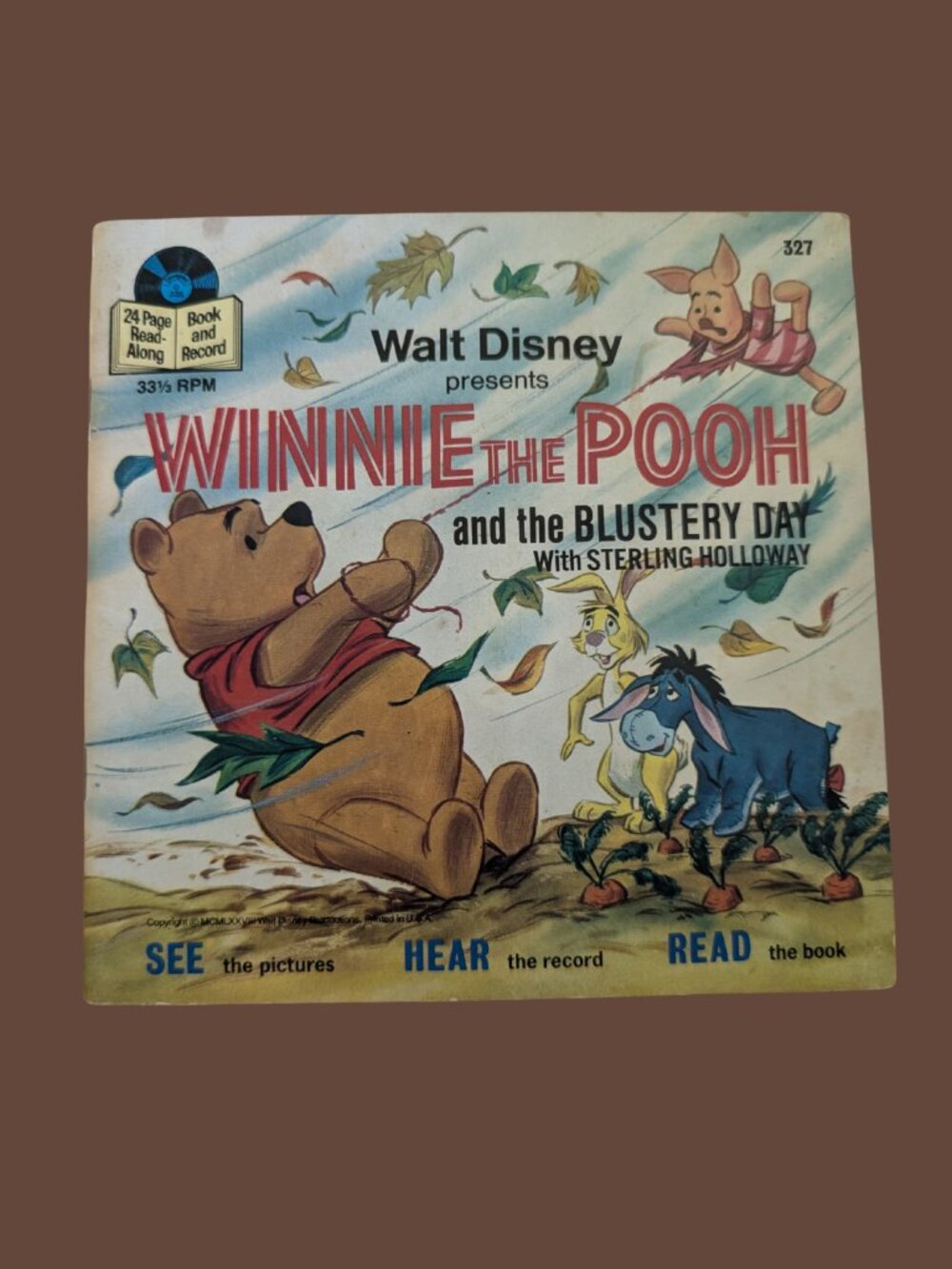 Vintage 1977 Winnie-the-Pooh and the Blustery Day Book & Vinyl Record Set